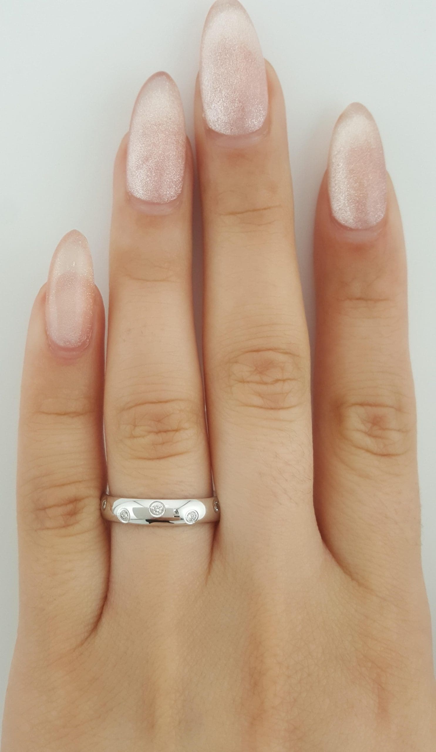 Benchmark Round Diamond Eternity Wedding Band Ring 0.24ct 4mm 14k White Gold