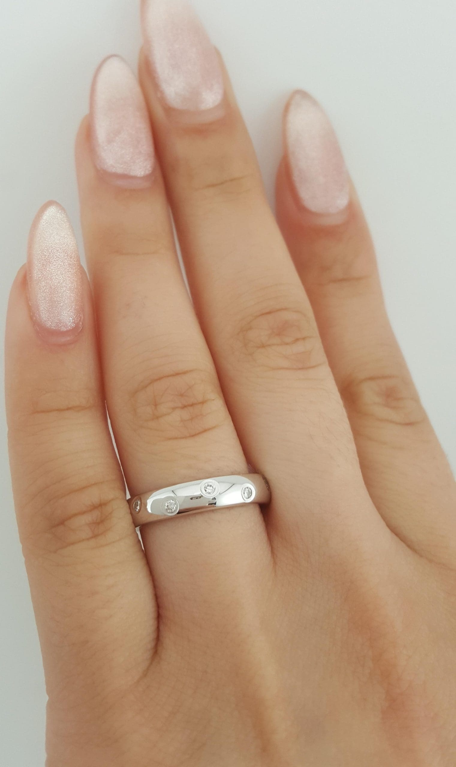 Benchmark Round Diamond Eternity Wedding Band Ring 0.24ct 4mm 14k White Gold