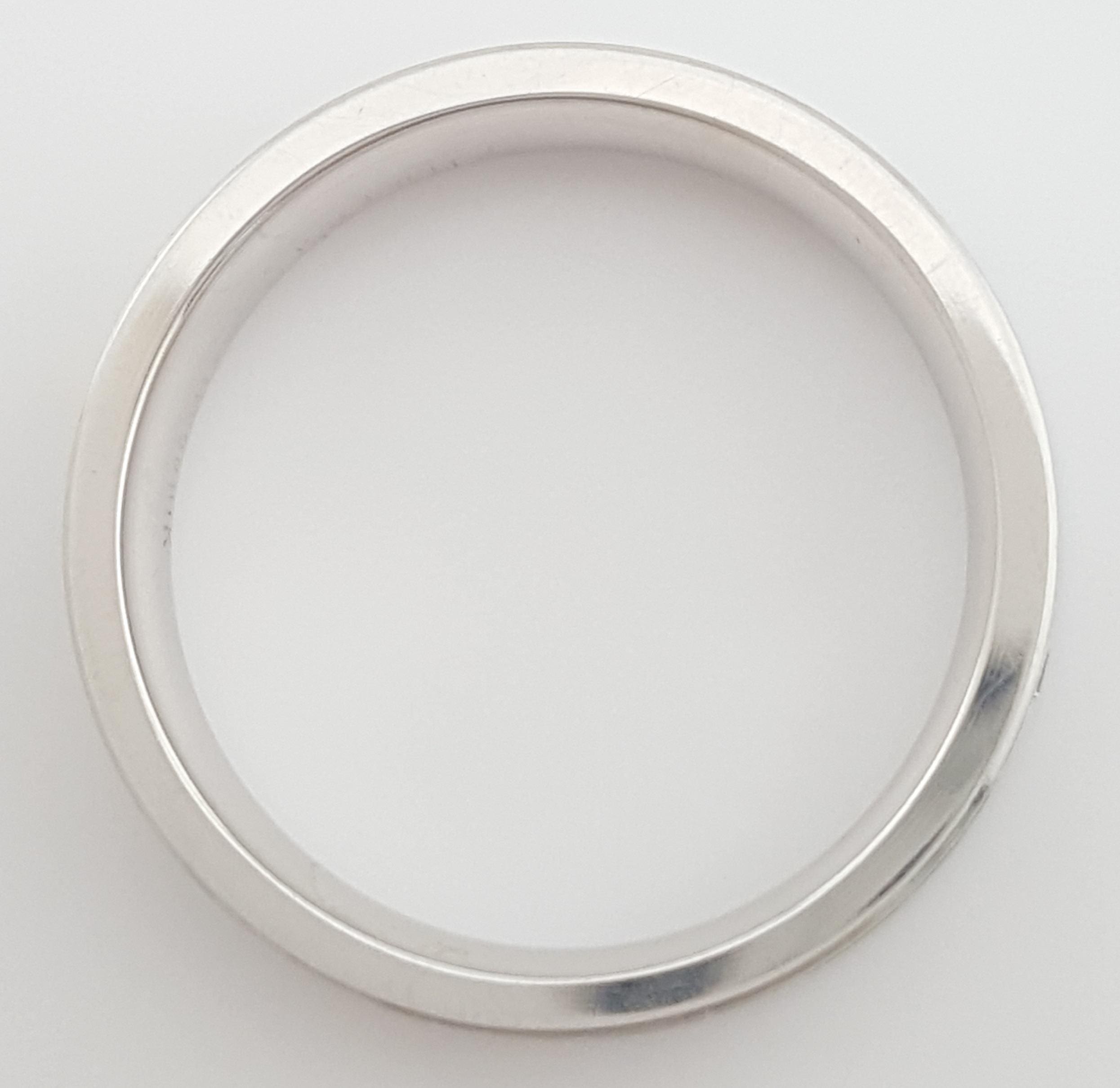 Benchmark Round Diamond White Gold Wedding Band Ring 0.36 ct 14K 4mm