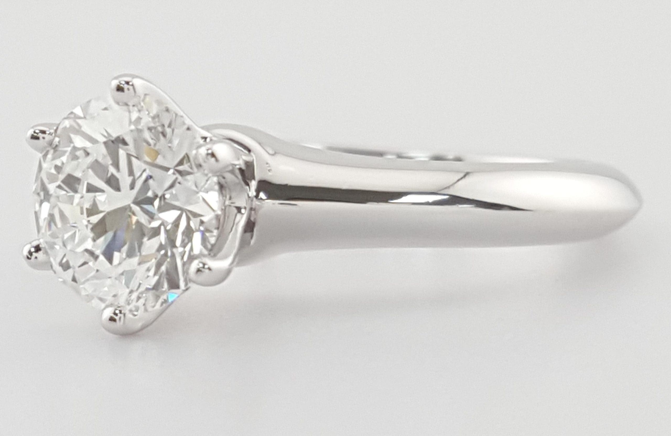 Tiffany & Co Round Diamond Solitaire Platinum Engagement Ring 1.12 ct Rtl $27K