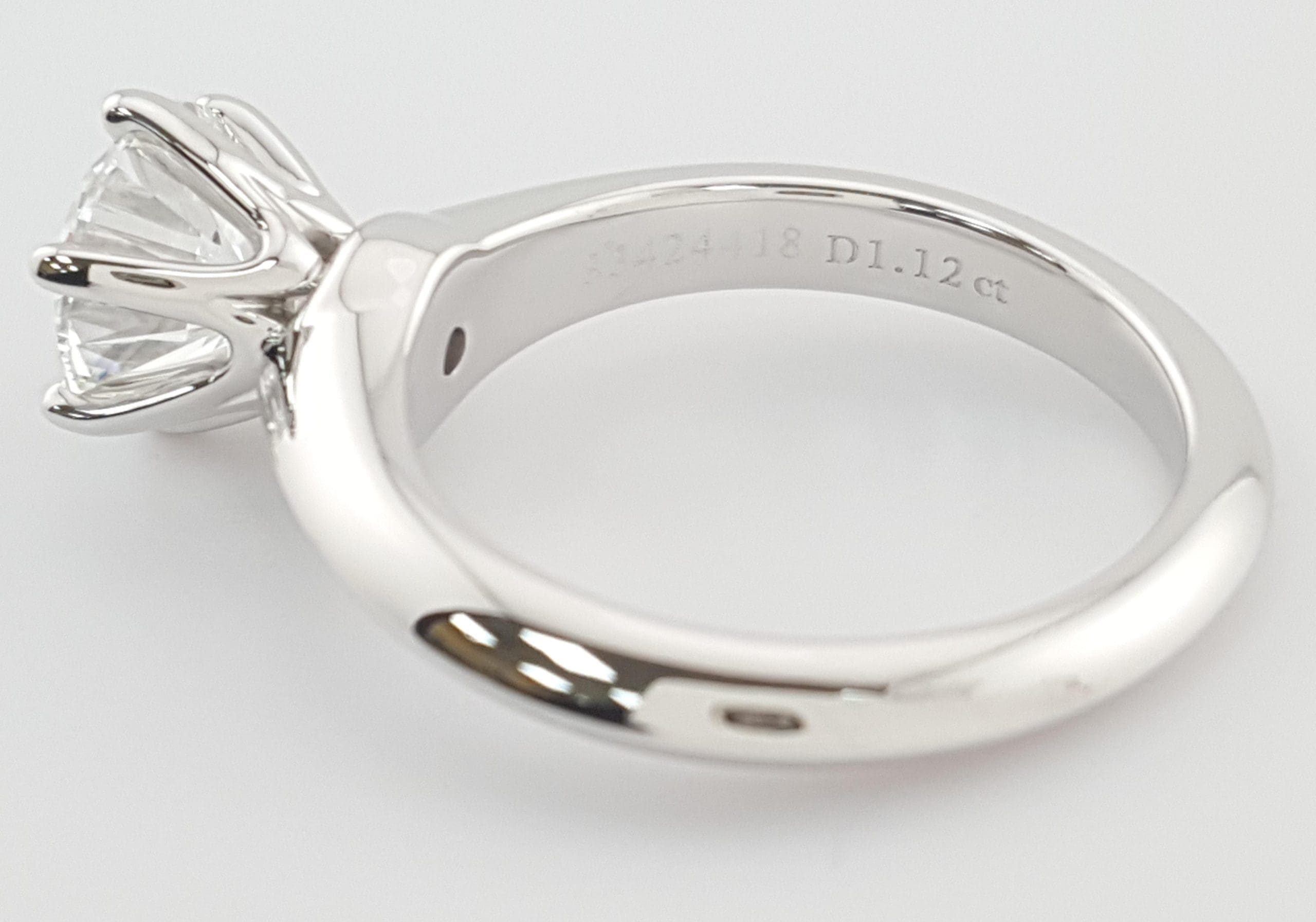 Tiffany & Co Round Diamond Solitaire Platinum Engagement Ring 1.12 ct Rtl $27K
