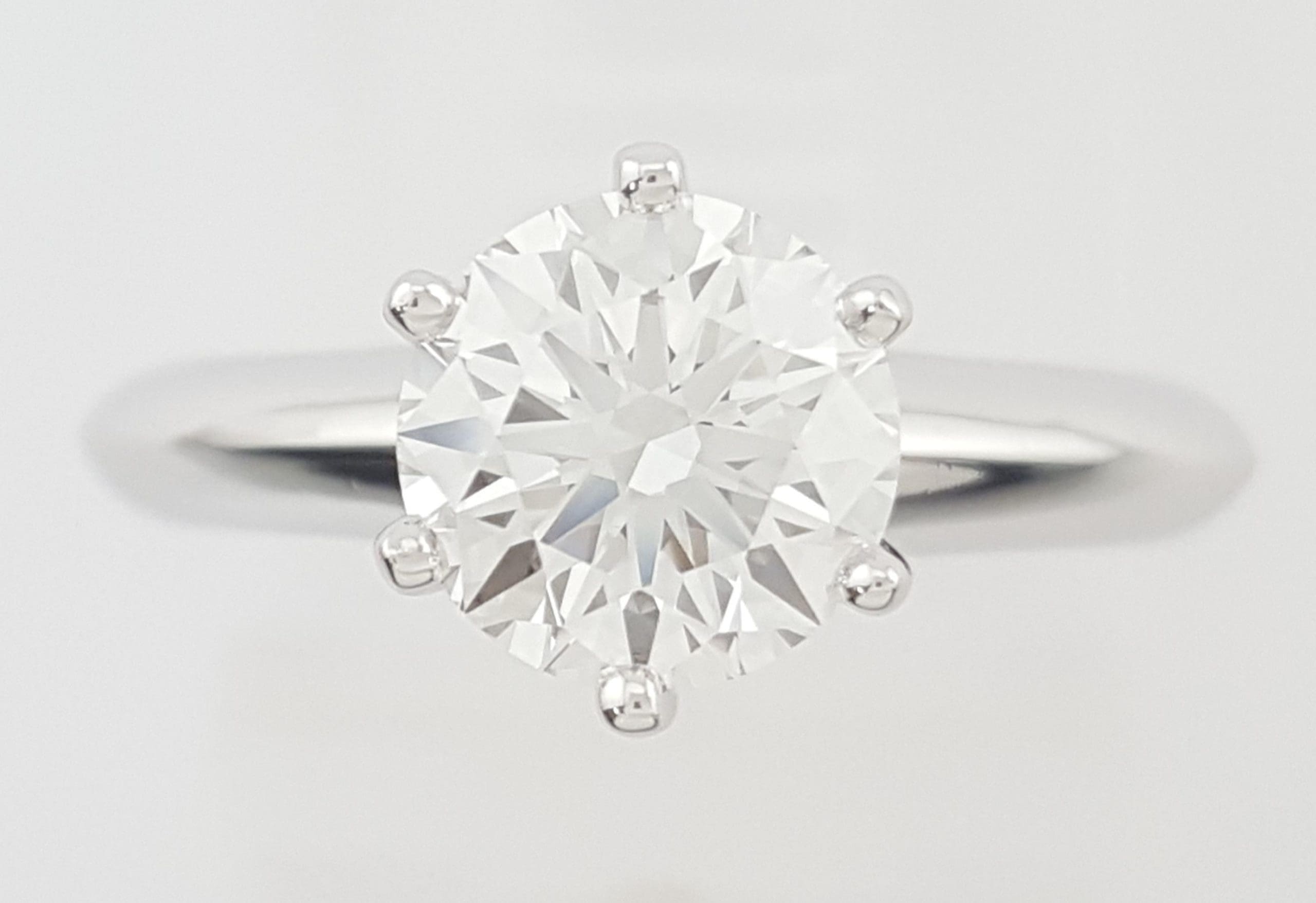 Tiffany & Co Round Diamond Solitaire Platinum Engagement Ring 1.12 ct Rtl $27K