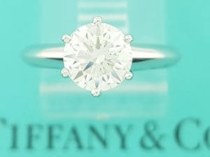 Tiffany & Co Round Diamond Solitaire Platinum Engagement Ring 1.12 ct Rtl $27K