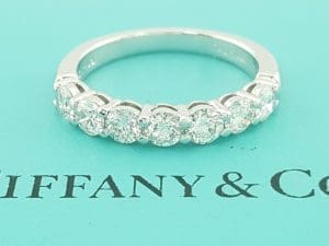 Tiffany & Co Forever Half Circle Diamond Wedding Ring 0.91 ct 3.5 mm Plat $12.3k