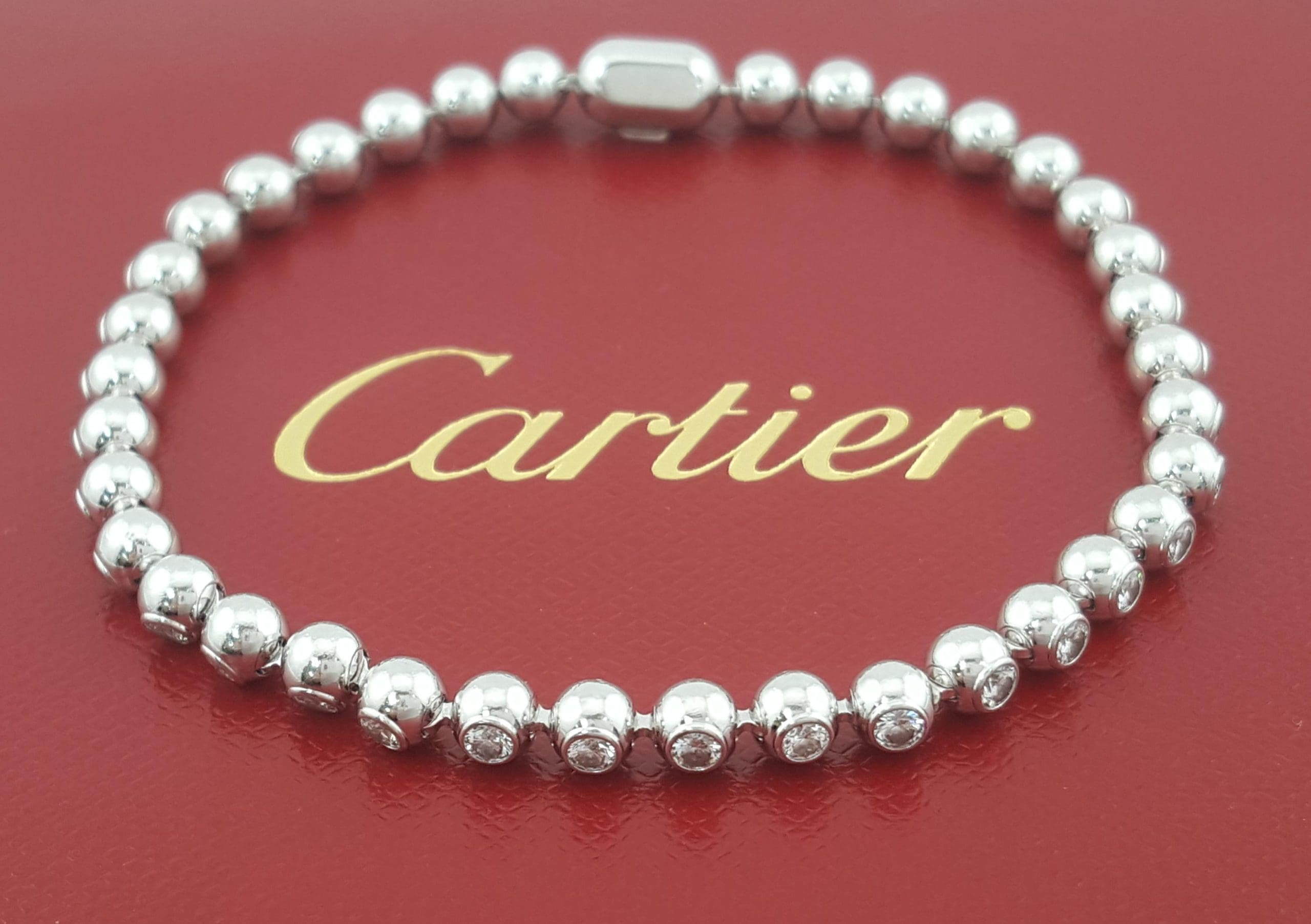 Cartier Paris Nouvelle Vague Diamond Bracelet 2 ct 18K White Gold