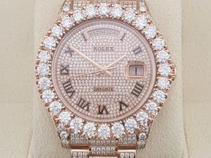 Rolex Day-Date II President 218235 18K Rose Gold 41mm Iced Out 20ct AM Diamonds
