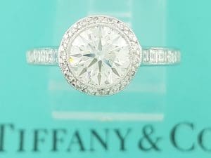 Tiffany & Co Embrace Round Diamond Halo Engagement Ring 1.68 ct Retail $24,500