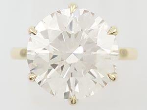 Round Brilliant Cut Diamond Solitaire Engagement Ring 7.07 ct 18k Gold Rtl $150K