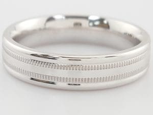 Benchmark 14K White Gold Comfort Fit Wedding Band RECF74015 4.5mm 5 Grams Size 6