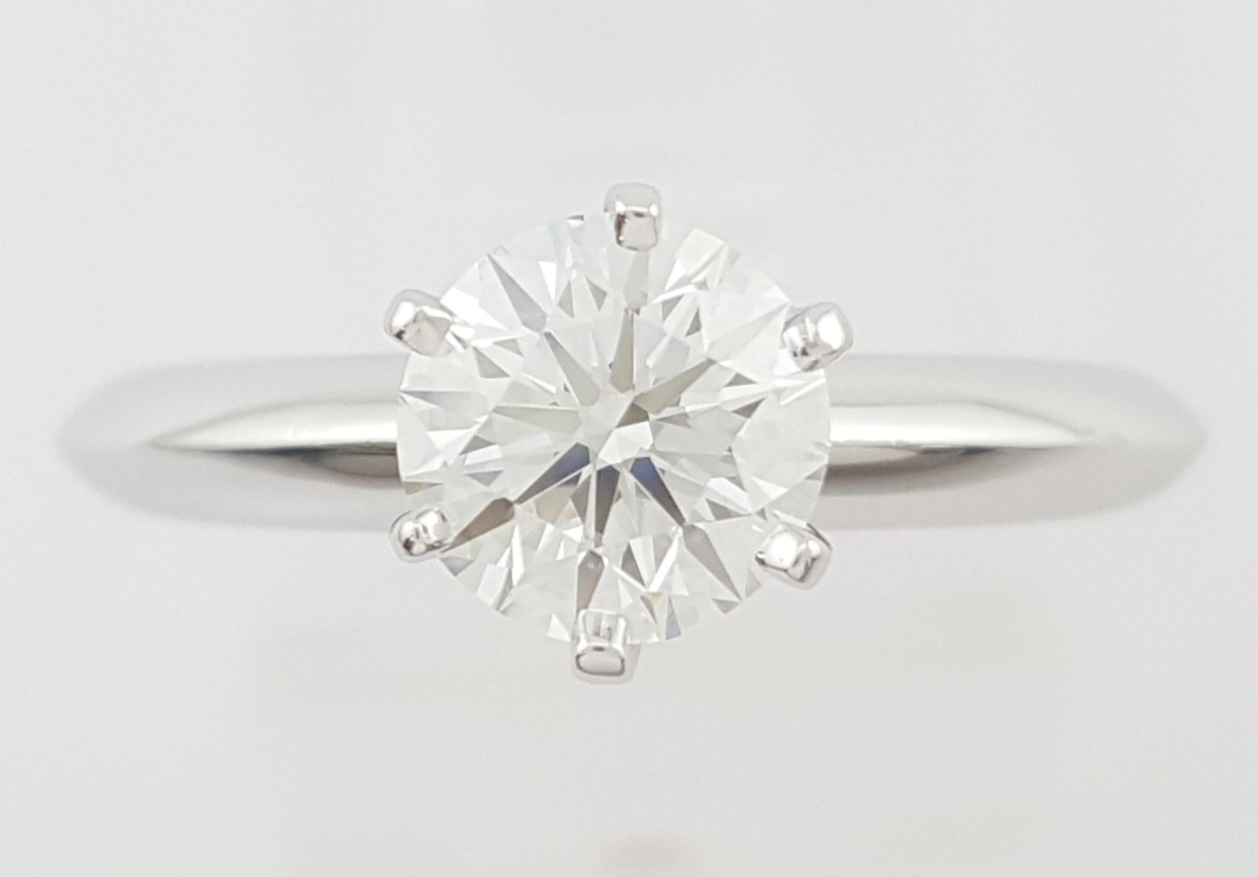 Tiffany & Co Round Diamond Solitaire Platinum Engagement Ring 1.01 ct Rtl $20.5K