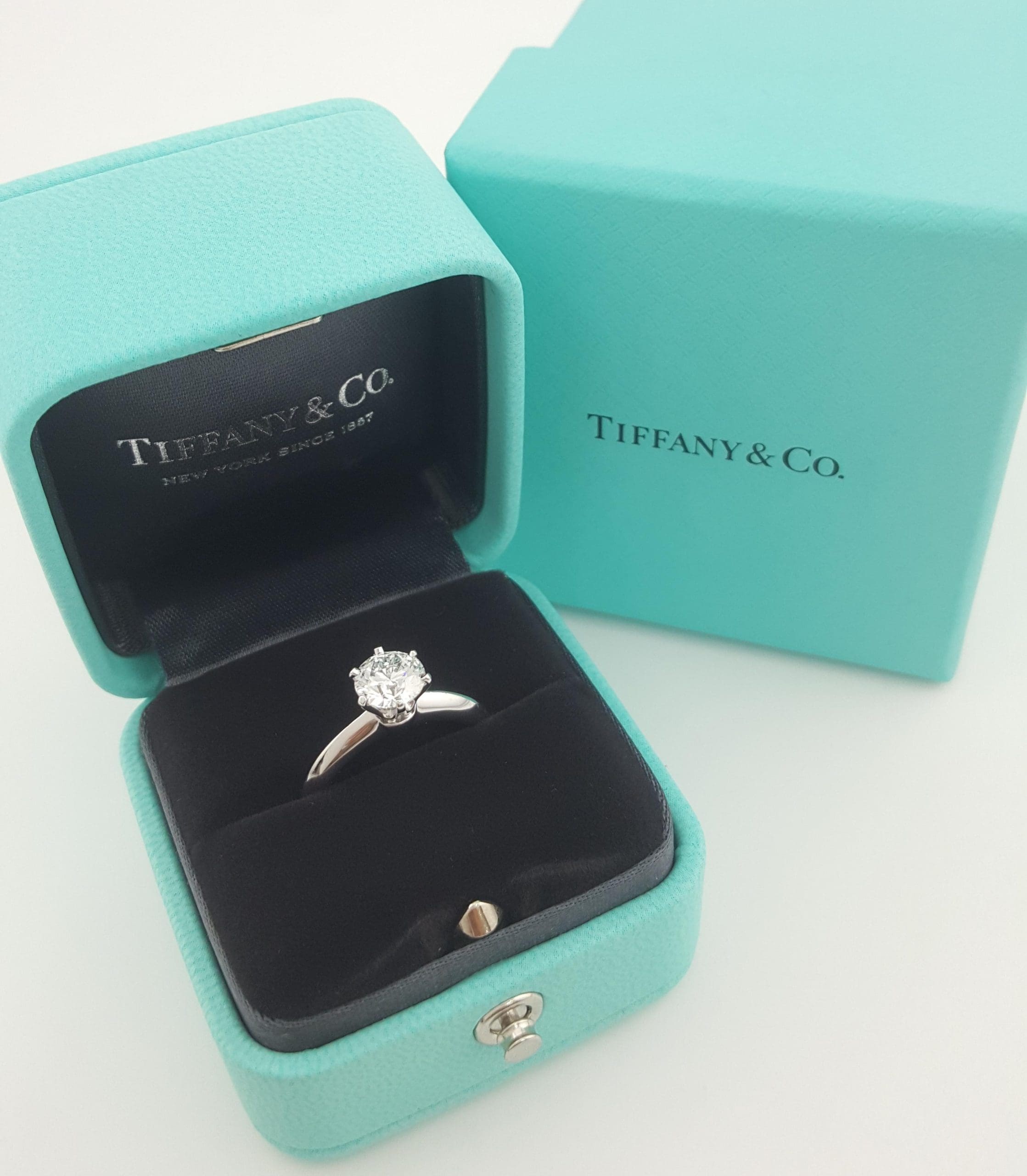 Tiffany & Co Round Diamond Solitaire Platinum Engagement Ring 1.01 ct Rtl $20.5K