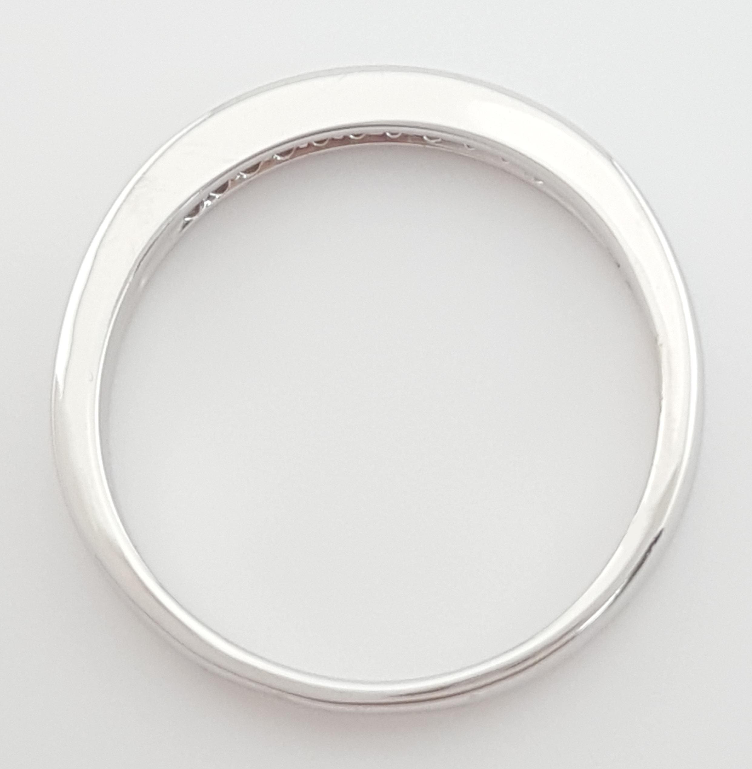 Round Diamond Channel Set Wedding Band Ring 0.18 ct 2.8 mm 18k White Gold