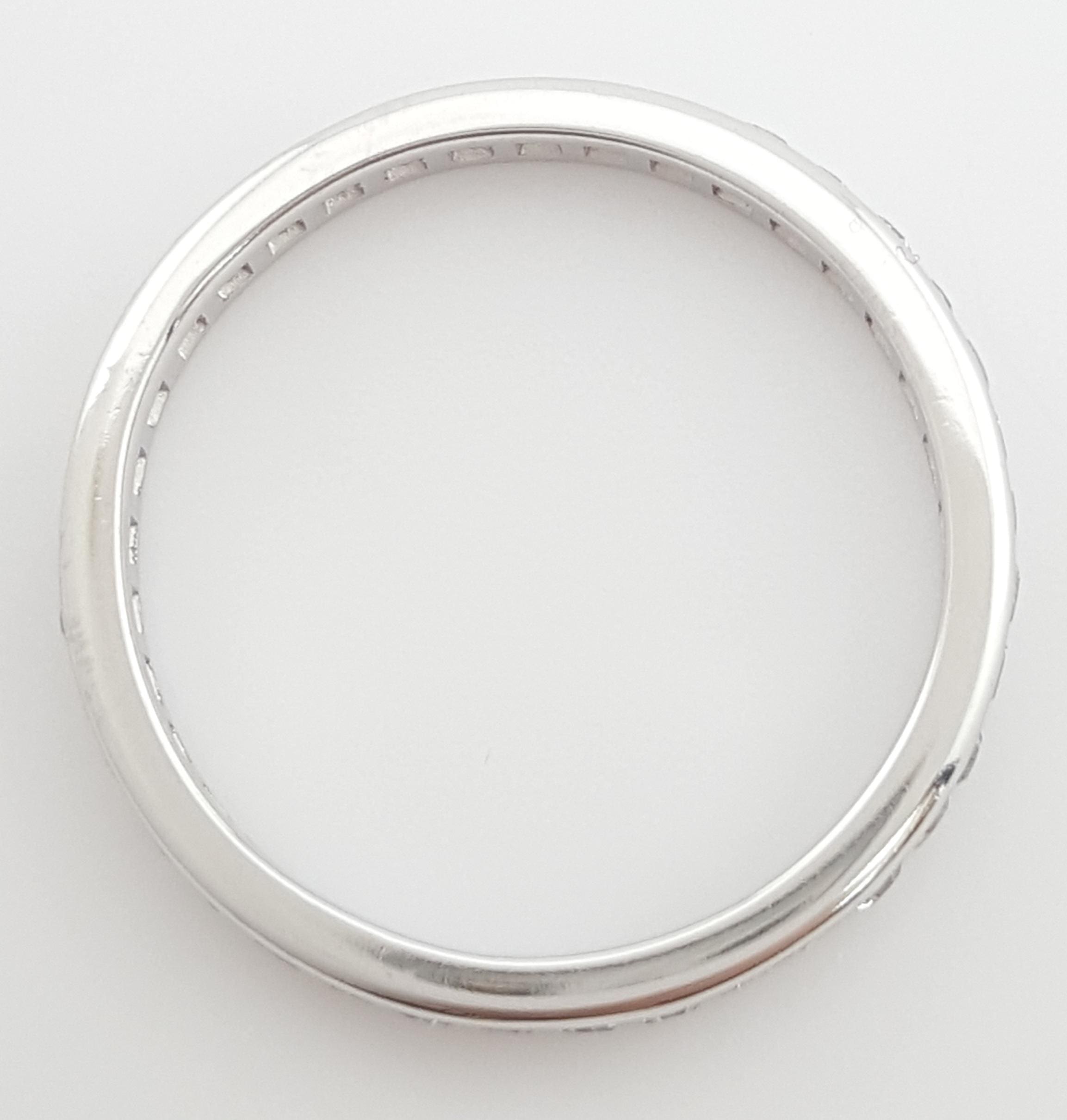 Vintage Single Cut Diamond Channel Set Eternity Wedding Band 0.55 ct 2.5mm