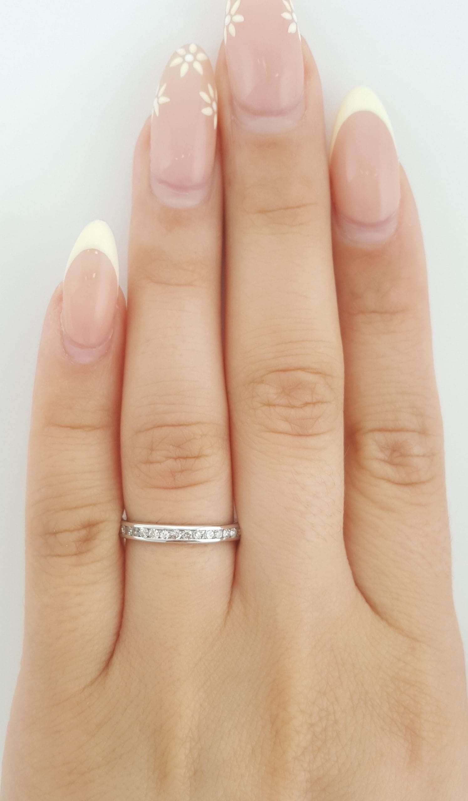 Vintage Single Cut Diamond Channel Set Eternity Wedding Band 0.55 ct 2.5mm