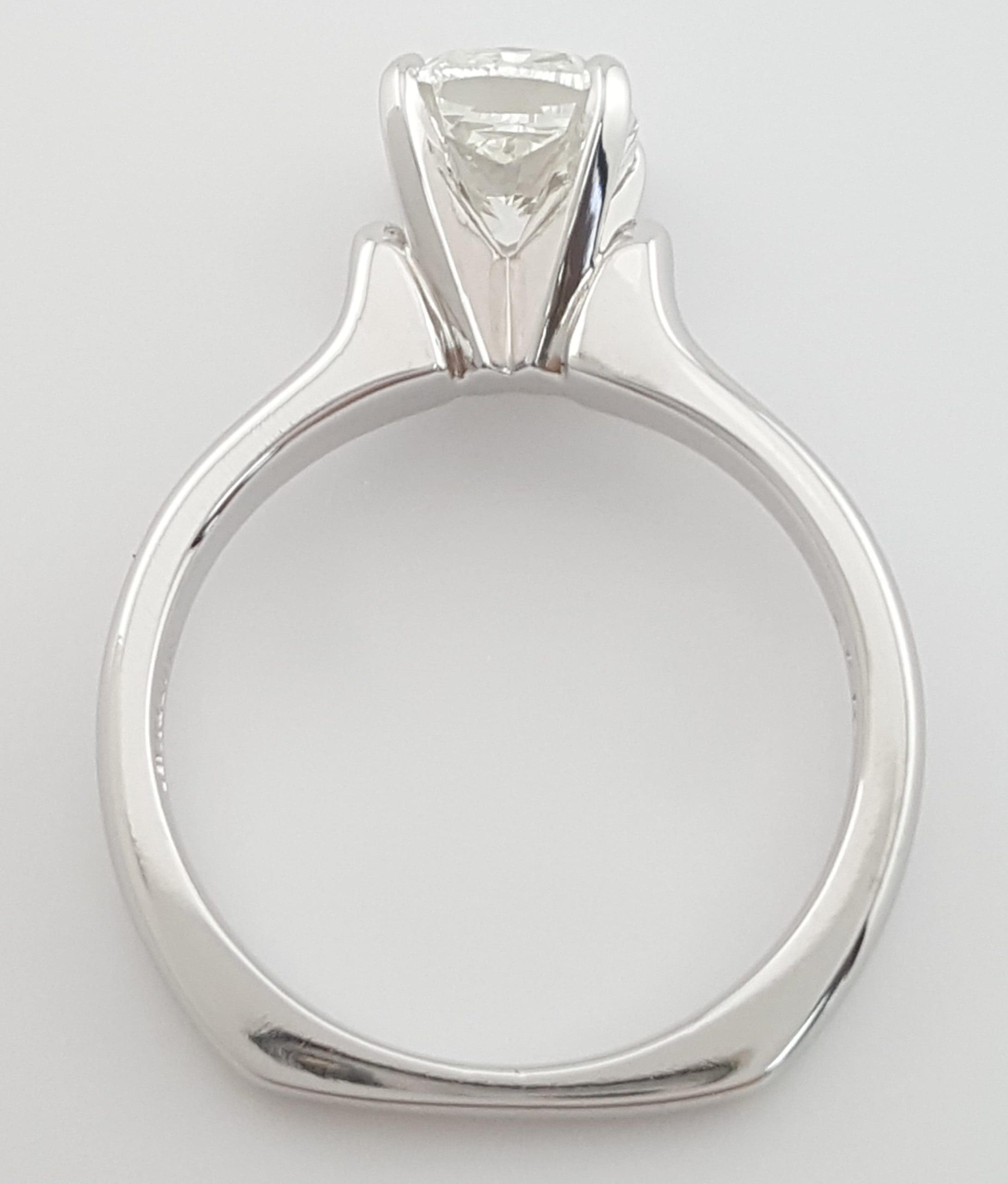 Elongate Cushion Cut Diamond Solitaire Engagement Ring 1.51 ct Plat Rtl $17K