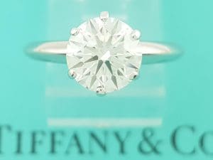 Tiffany & Co Round Diamond Solitaire Platinum Engagement Ring 1.84 ct Rtl $66K