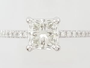 Princess Brilliant Cut Diamond Engagement Ring Platinum 1.72 ct GIA Rtl $15K