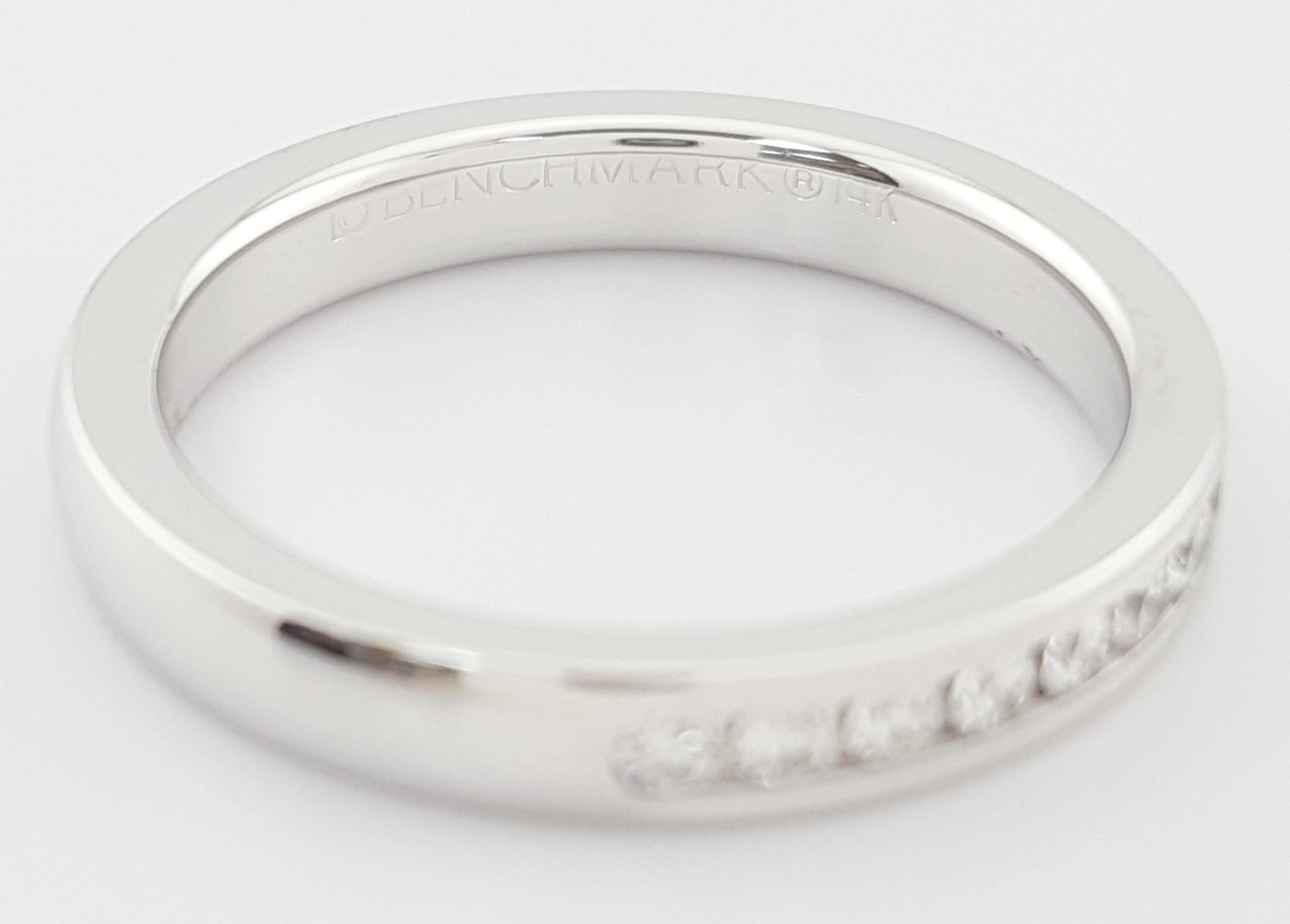 Benchmark Diamond Channel Set Half Circle Wedding Band Ring 0.32ct 3 mm 14k Gold