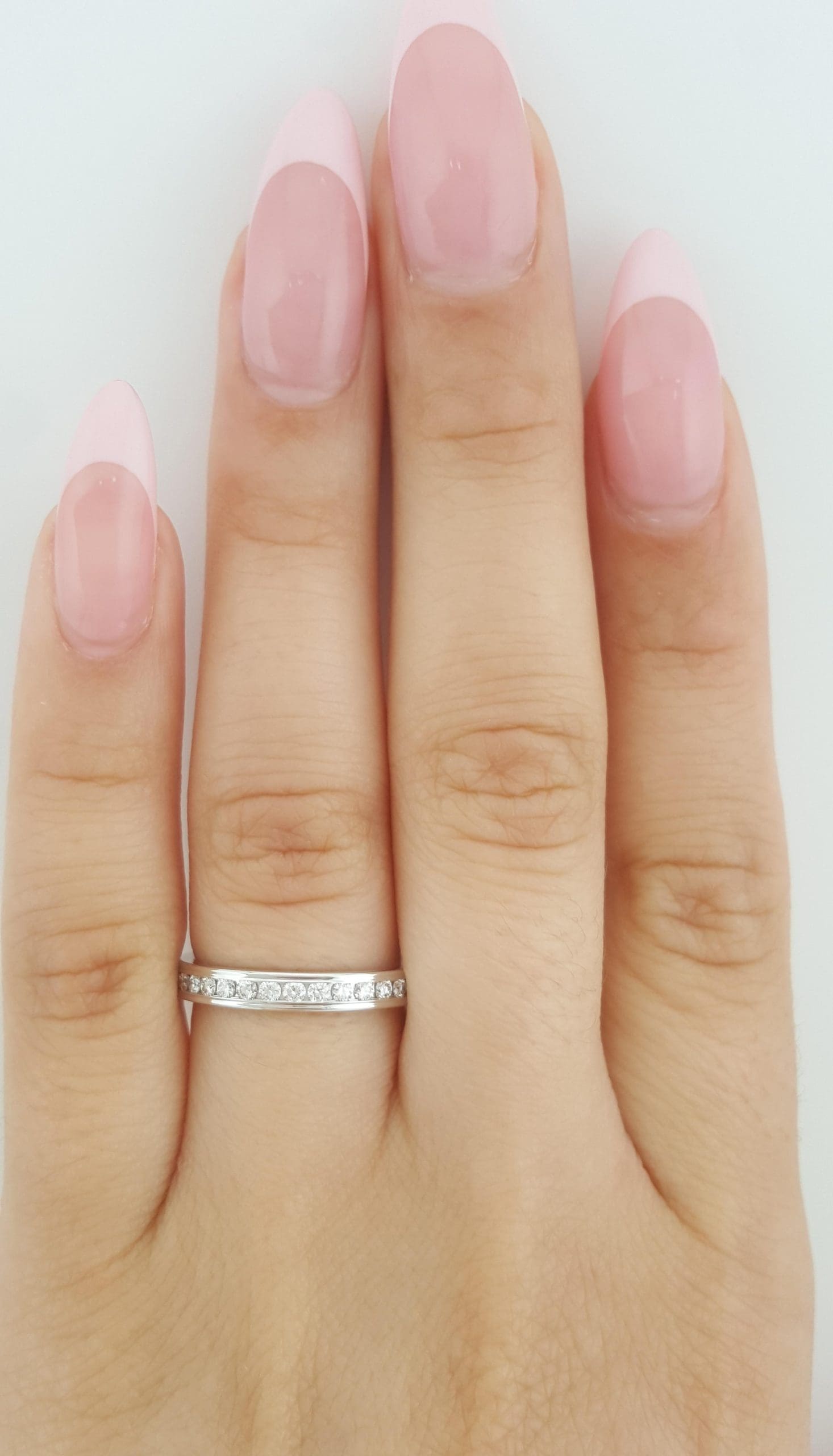 Benchmark Diamond Channel Set Half Circle Wedding Band Ring 0.32ct 3 mm 14k Gold