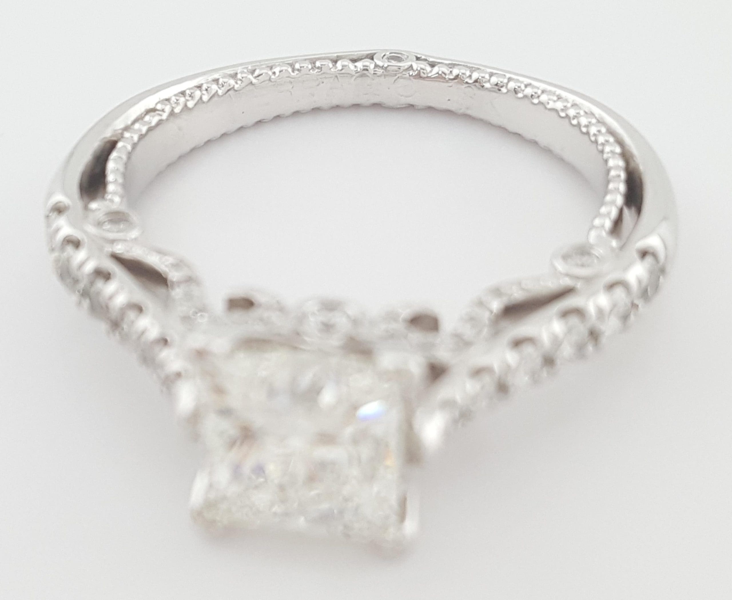 Verragio Insignia Leo Princess Diamond Engagement Ring 18k White Gold 1.9 ct