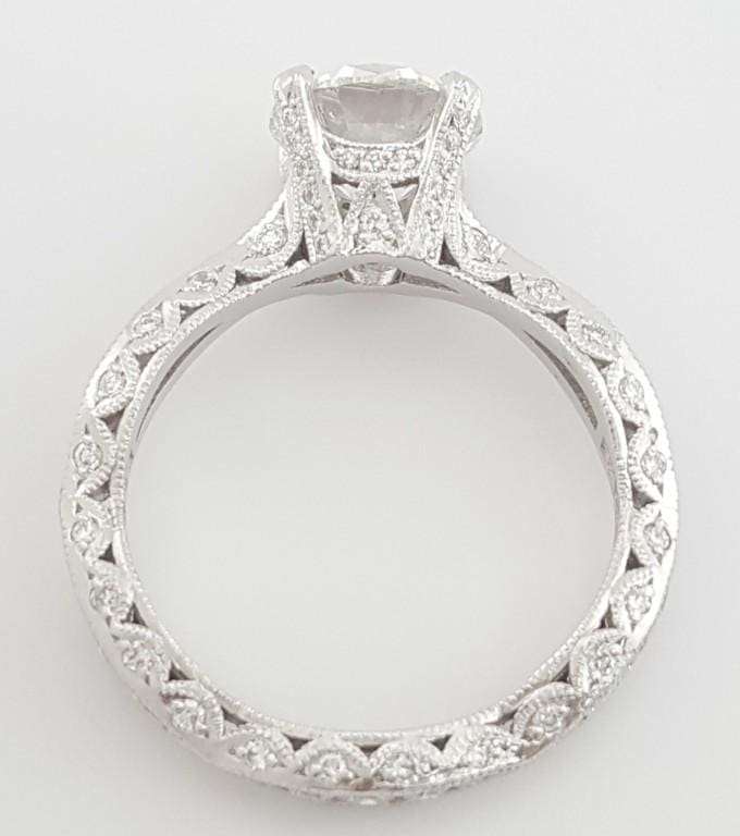 TACORI Classic Crescent Round Diamond Engagement Ring Plat 2.81 ct GIA Rtl $25k