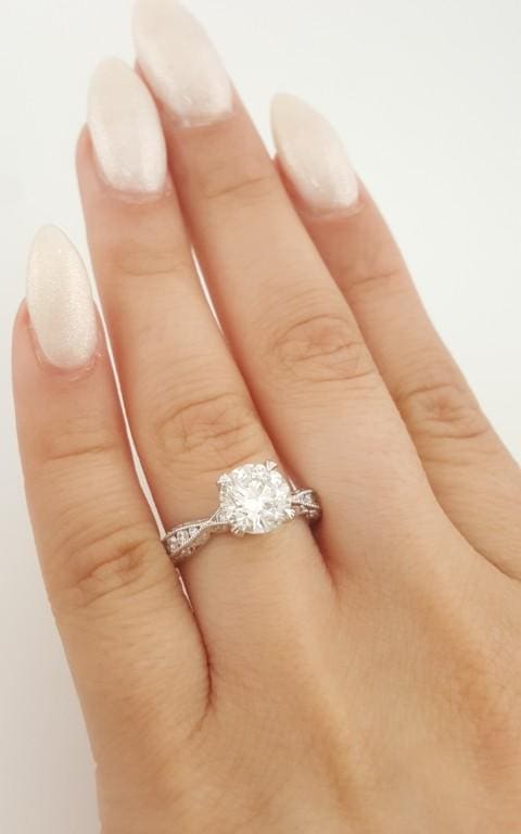 TACORI Classic Crescent Round Diamond Engagement Ring Plat 2.81 ct GIA Rtl $25k