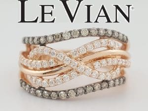LeVian Le Vian Crossover White Chocolate Diamond Ring 0.9 ct 14K Rose Gold