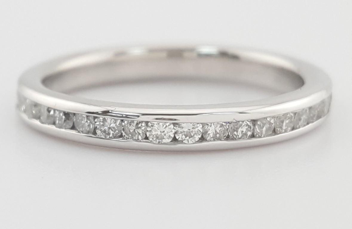 Round Diamond Eternity Channel Set Wedding Ring 0.65 ct 2.7 mm Platinum