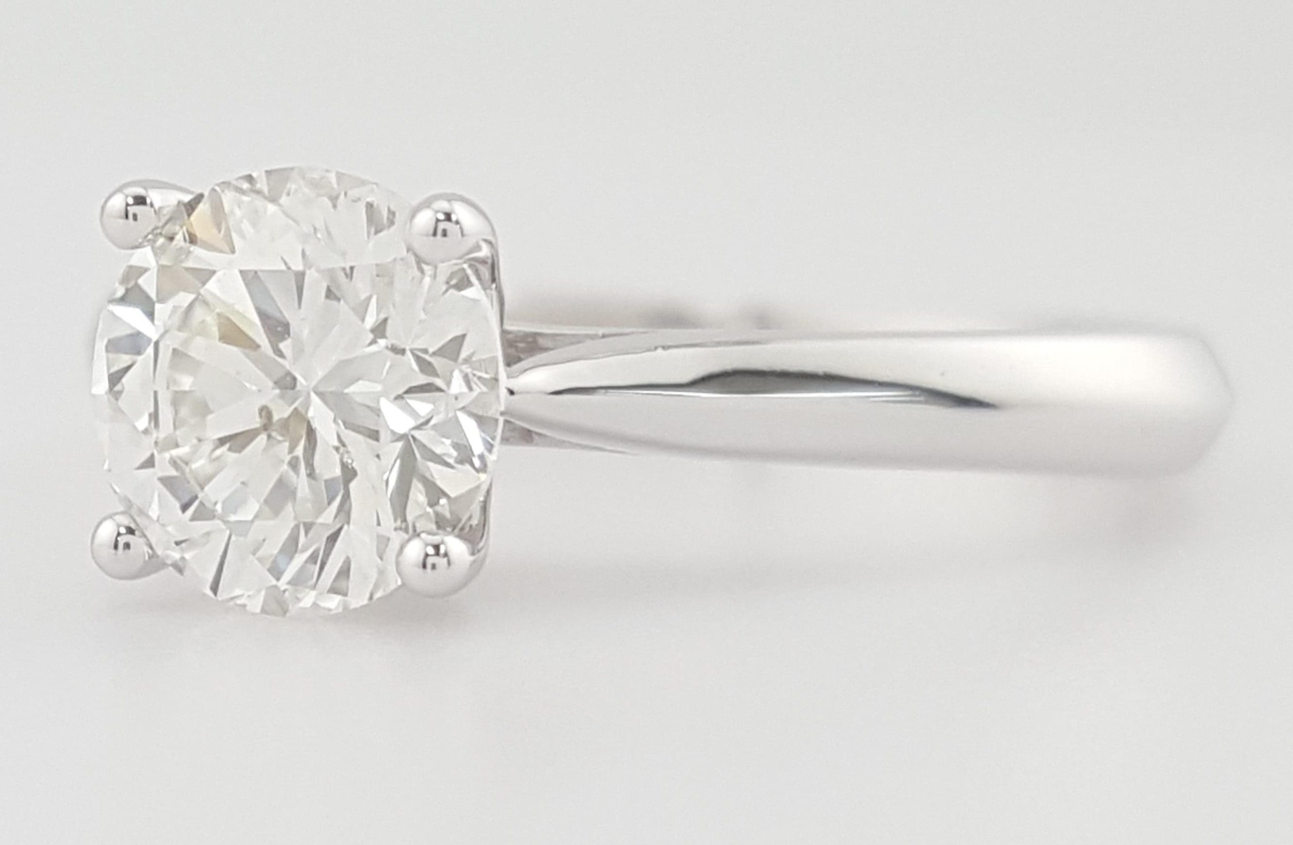 Natural Round Diamond Solitaire Engagement Ring 1.05 ct 14k White Gold Rtl $6K