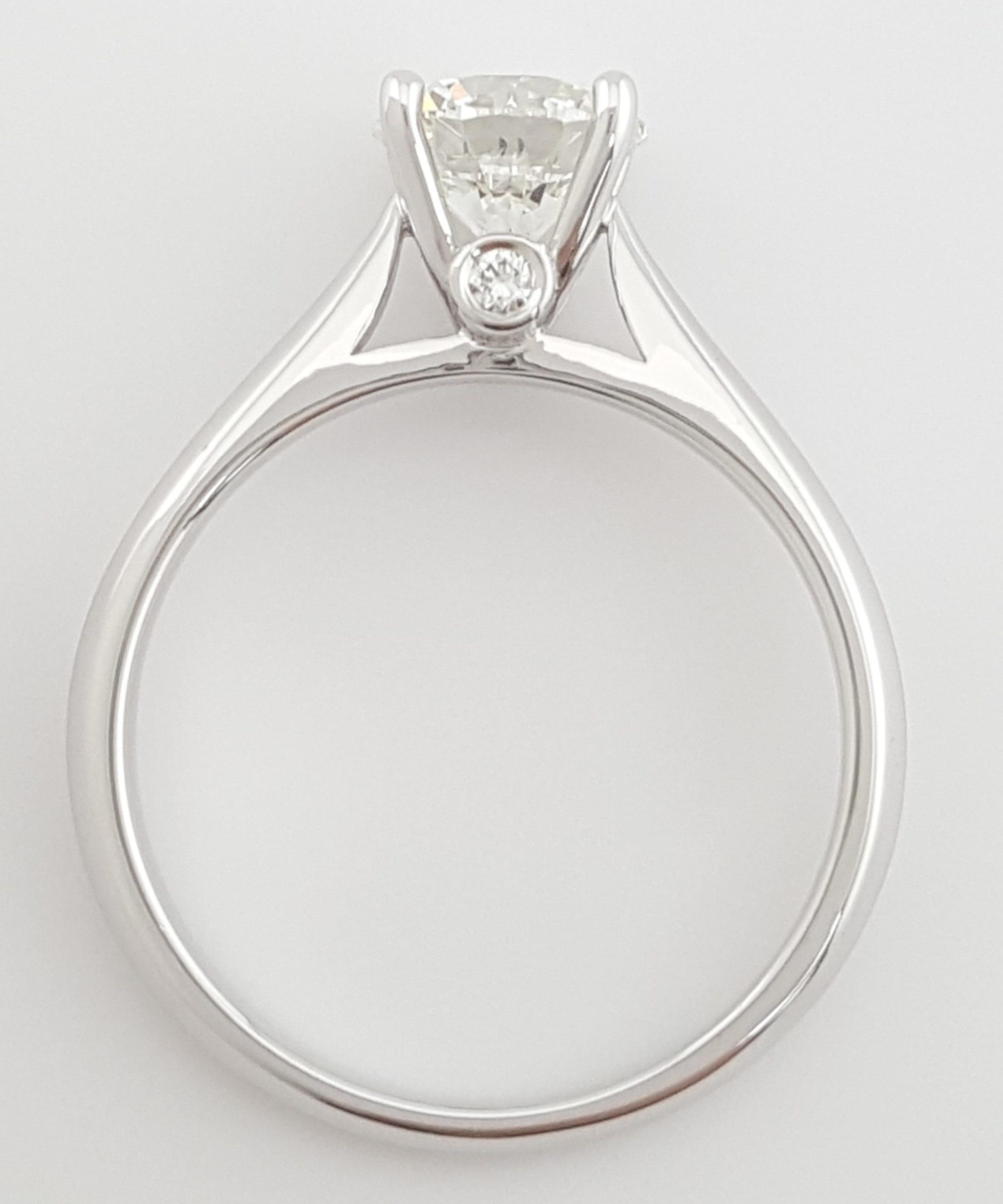 Natural Round Diamond Solitaire Engagement Ring 1.05 ct 14k White Gold Rtl $6K