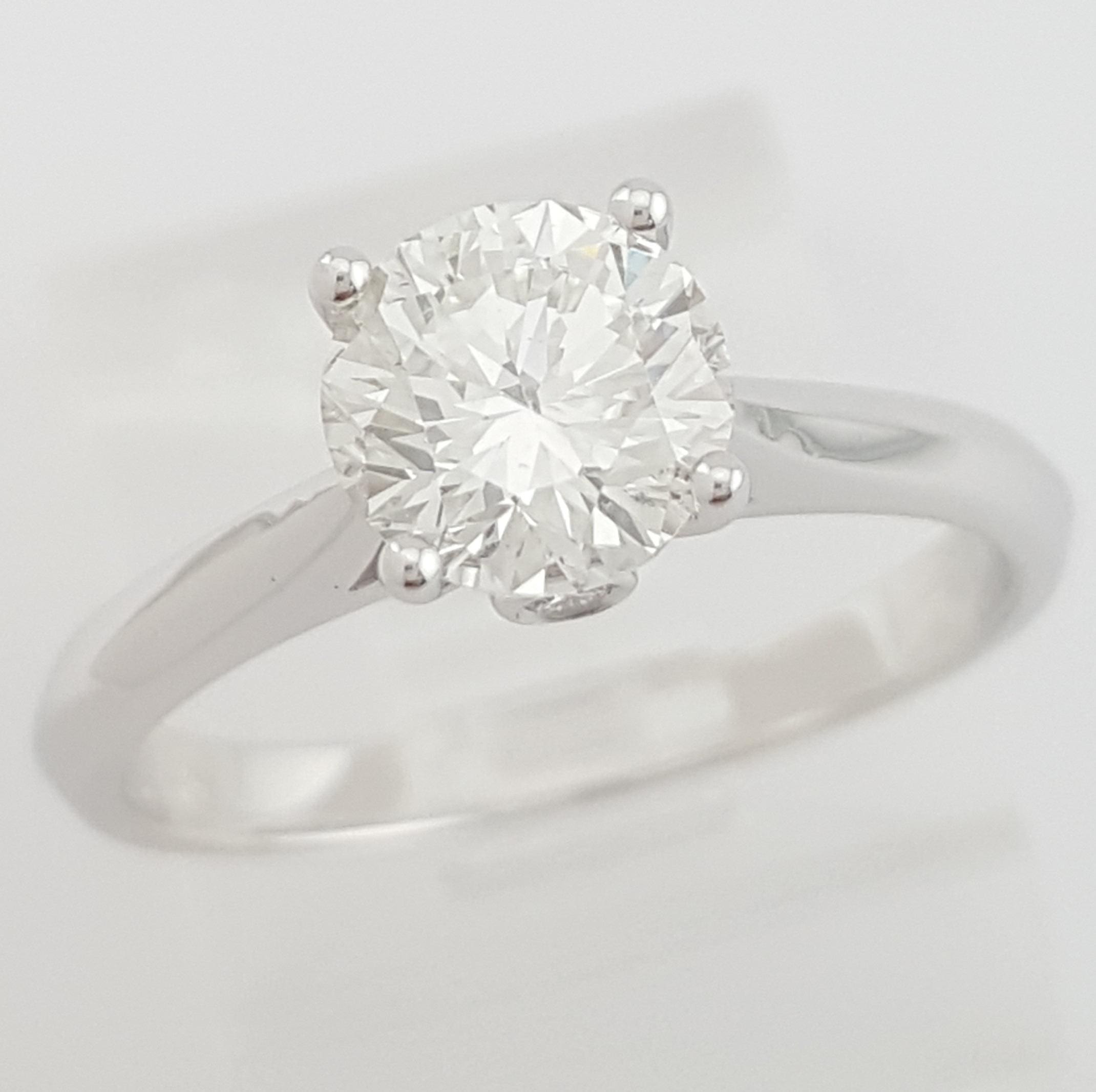 Natural Round Diamond Solitaire Engagement Ring 1.05 ct 14k White Gold Rtl $6K
