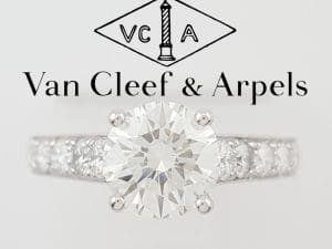 Van Cleef & Arpels VCA Round Diamond Solitaire Engagement Ring 1.5 ct Rtl $30K