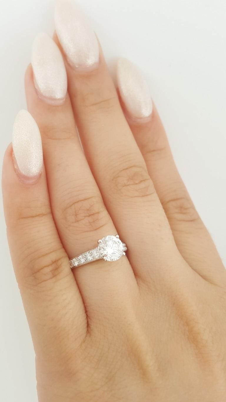 Van Cleef & Arpels VCA Round Diamond Solitaire Engagement Ring 1.5 ct Rtl $30K