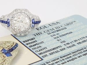 Vintage Art Deco Old European Diamond Engagement Ring 2.63 ct Platinum Rtl 35K