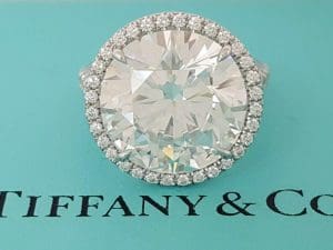 Tiffany & Co Platinum Soleste 8.66 ct Round Diamond Engagement Ring E / VVS2