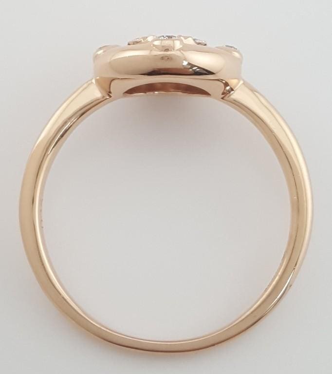Round Diamond Cluster Halo Engagement Ring 14k Rose Gold 0.25 ct 2.5 Grams