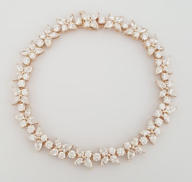 Tiffany & Co Victoria Mixed Cluster Diamond Bracelet 6.25 ct 18k Rose Gold $78K