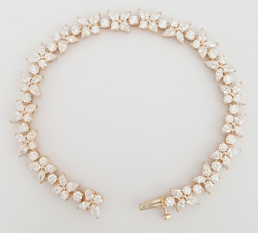 Tiffany & Co Victoria Mixed Cluster Diamond Bracelet 6.25 ct 18k Rose Gold $78K