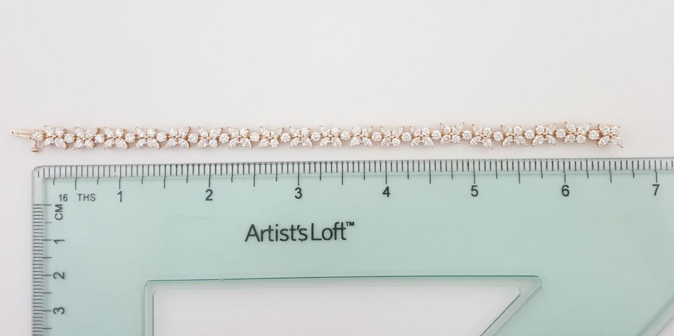 Tiffany & Co Victoria Mixed Cluster Diamond Bracelet 6.25 ct 18k Rose Gold $78K