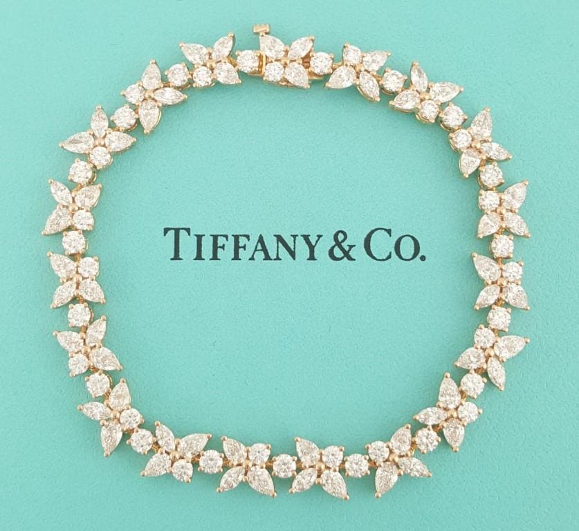Tiffany & Co Victoria Mixed Cluster Diamond Bracelet 6.25 ct 18k Rose Gold $78K