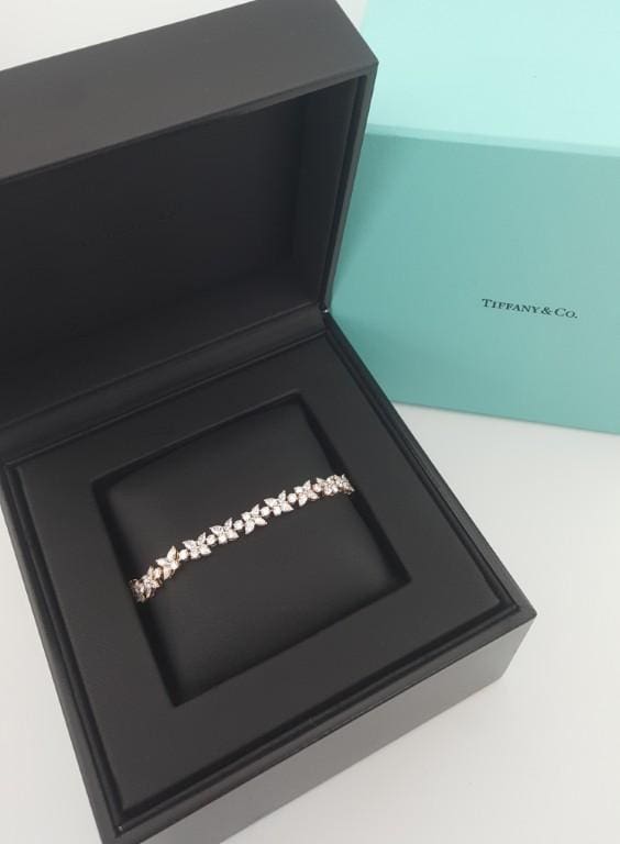 Tiffany & Co Victoria Mixed Cluster Diamond Bracelet 6.25 ct 18k Rose Gold $78K