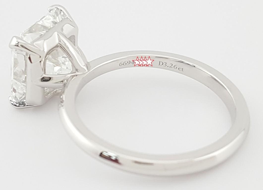 Tiffany & Co Platinum True ® Engagement Ring 3.26 ct Diamond Rtl $157K