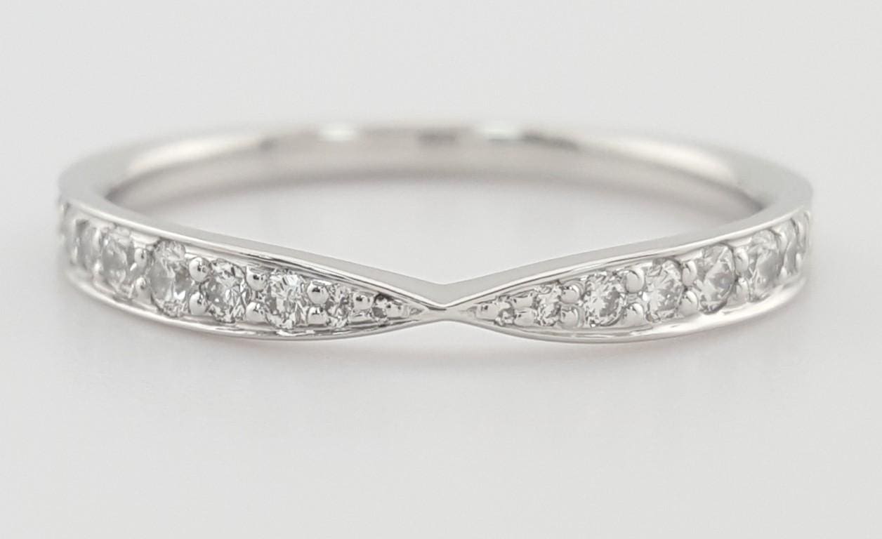 Tiffany & Co Harmony Diamond Wedding Band Platinum 2.5 mm 0.23 ct Retail $3,500