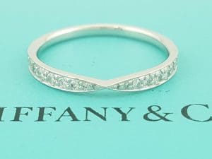 Tiffany & Co Harmony Diamond Wedding Band Platinum 2.5 mm 0.23 ct Retail $3,500