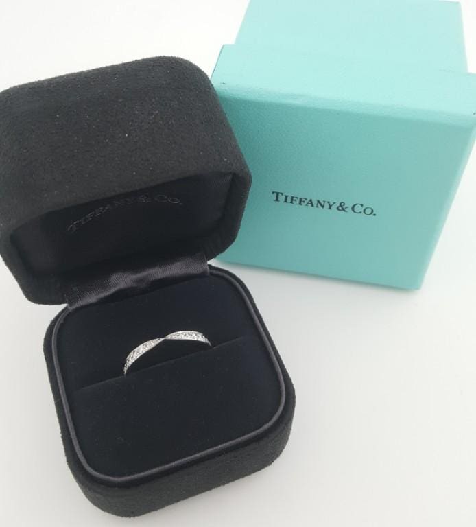 Tiffany & Co Harmony Diamond Wedding Band Platinum 2.5 mm 0.23 ct Retail $3,500