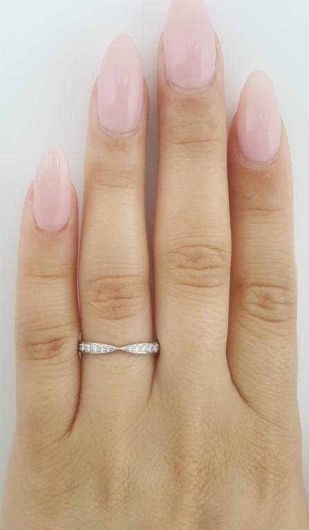 Tiffany & Co Harmony Diamond Wedding Band Platinum 2.5 mm 0.23 ct Retail $3,500