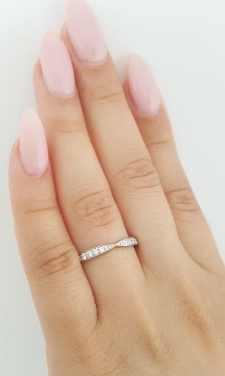 Tiffany & Co Harmony Diamond Wedding Band Platinum 2.5 mm 0.23 ct Retail $3,500