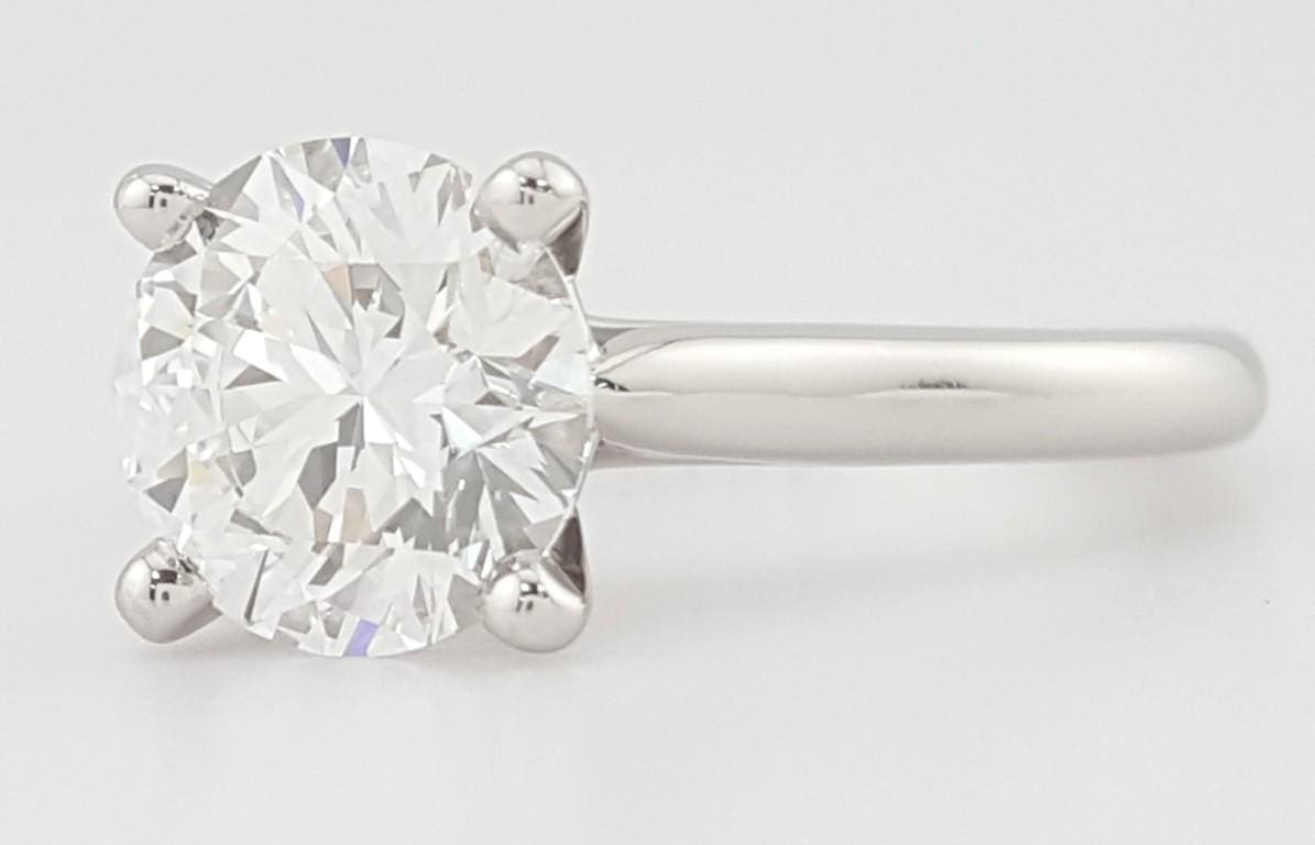 Cartier Solitaire 1895 Round Diamond Engagement Ring 1.71 ct Platinum Rtl $50K
