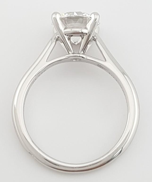 Cartier Solitaire 1895 Round Diamond Engagement Ring 1.71 ct Platinum Rtl $50K
