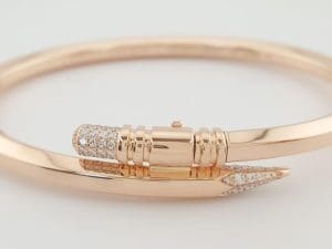 Tzuri The Expression Mini Diamond 18K Rose Gold 0.45 ct Bracelet SIZE 16 $8,400